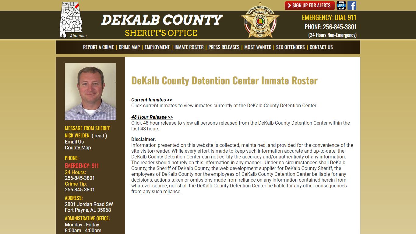 Roster Choose - DeKalb County Sheriff's Office - Fort Payne, Alabama