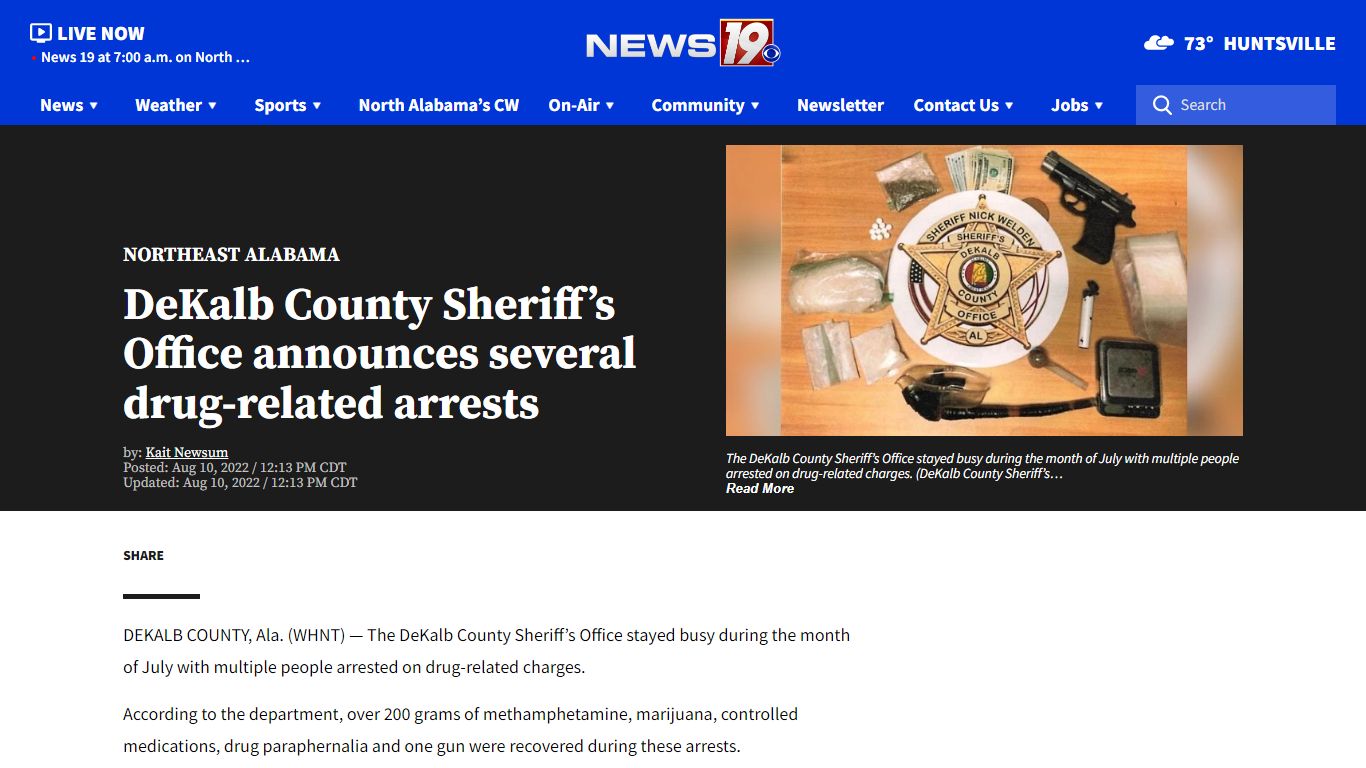 DeKalb County Sheriff’s Office announces several drug-related arrests