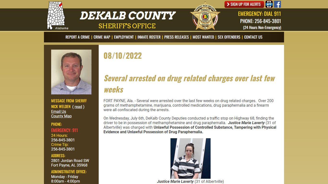 Several arrested on drug related charges over last few weeks